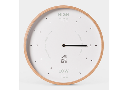 Ocean Clock White Wooden Tide Clock 
