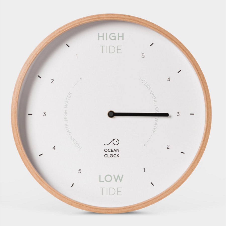 White Wooden Tide Clock
