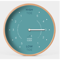 Turquoise Wooden Tide Clock