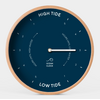 Ocean Clock Navy Blue Wooden Tide Clock