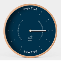 Navy Blue Wooden Tide Clock