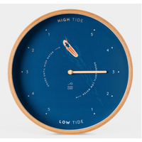 Blue Surf Wooden Tide Clock