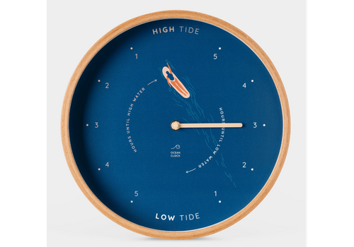  Ocean Clock Blue Surf Wooden Tide Clock 
