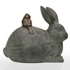 Rabbit and Little Friend Garden Sculpture
