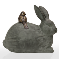Rabbit and Little Friend Garden Sculpture