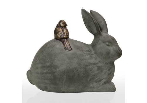  Rabbit and Little Friend Garden Sculpture 