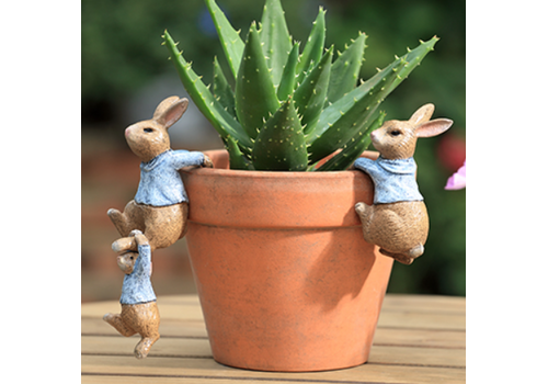  Bunny Family Pot Hangers Set of 2 