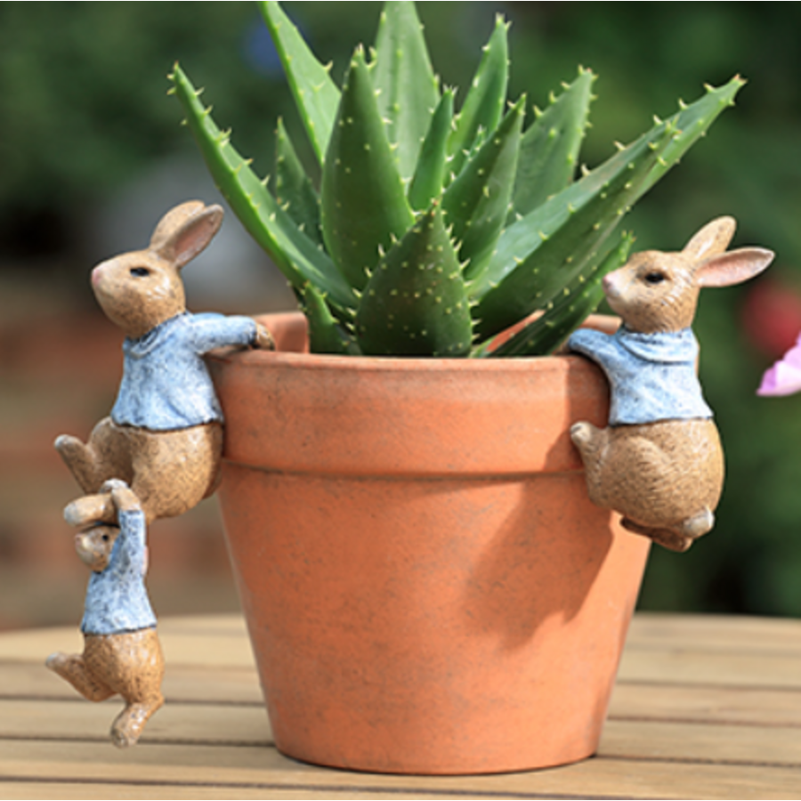 Bunny Family Pot Hangers Set of 2