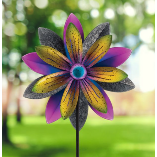  19" Wind Spinner Stake - Flower 