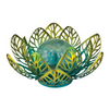 Floral Tabletop Solar Decor Blue Yellow