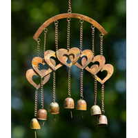 Hearts on Arch Wind Chime