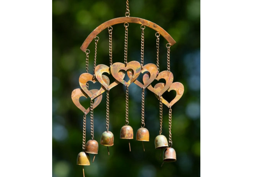  Hearts on Arch Wind Chime 