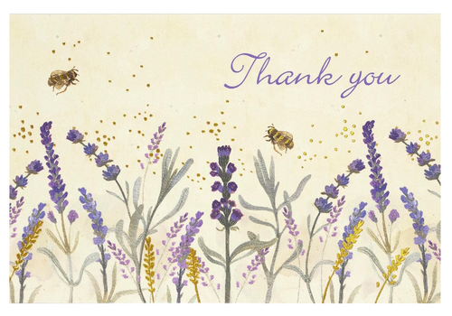  Peter Pauper Press Lavender & Honey Thank You Notes 