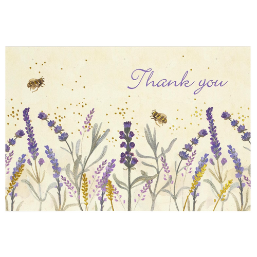  Peter Pauper Press Lavender & Honey Thank You Notes 
