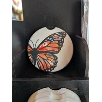 Monarch Florals Car Coaster