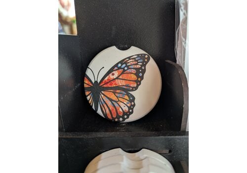  Sincere Surroundings Monarch Florals Car Coaster 