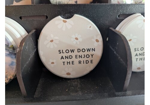  Sincere Surroundings Slow Down Enjoy Daisies Car Coaster 