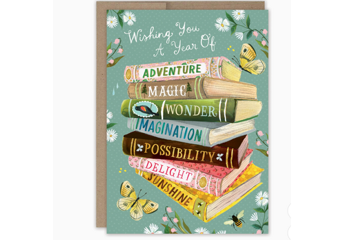  Biely & Shoaf Book Stack Birthday Card 