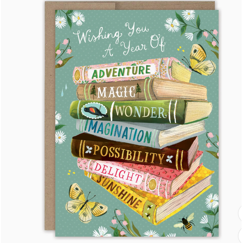  Biely & Shoaf Book Stack Birthday Card 
