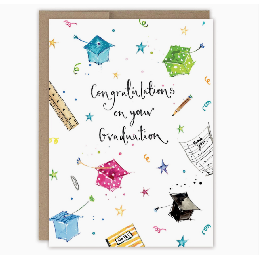 Festive Grad Hats Card