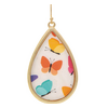 Rain Jewelry Collection Gold White Shell Butterfly Earrings