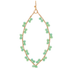 Rain Jewelry Collection Gold Green Wire Wrap Bead Ellipse Earrings