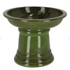 Bradley Caldwell, Inc Ceramic Round Footed Birdbath Green