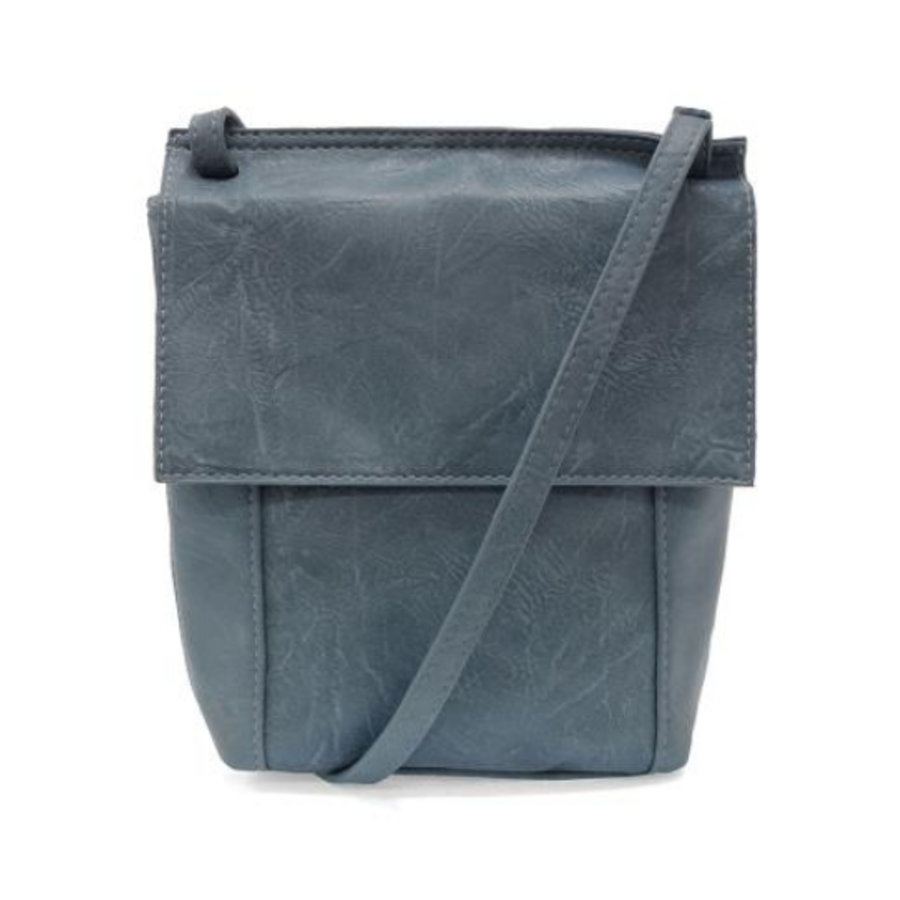 Vegan Leather Front Flap Crossbody Bag
