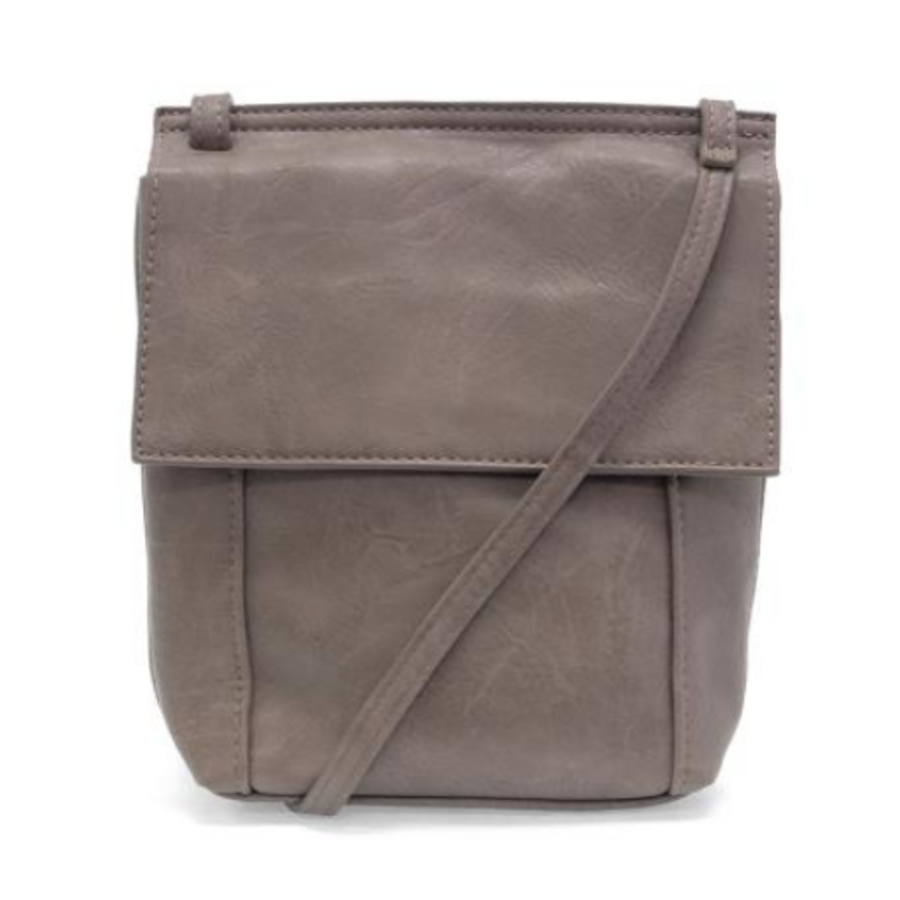 Vegan Leather Front Flap Crossbody Bag