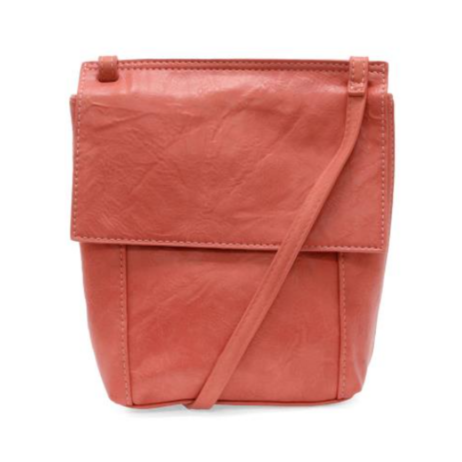 Vegan Leather Front Flap Crossbody Bag