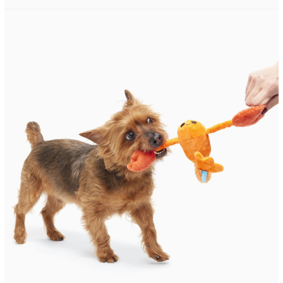 Della Crawfish Plush Dog Toy