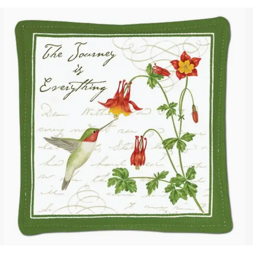  Alice's Cottage Spiced Mug Mat Hummingbird The Journey is Everything 