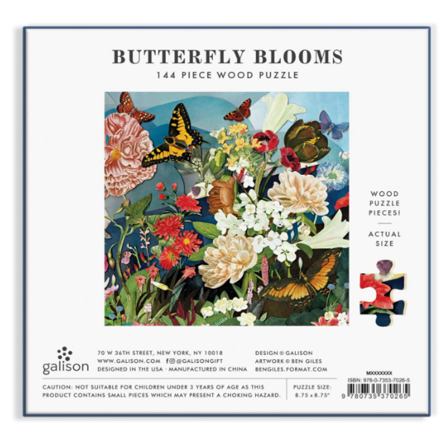 Butterfly Blooms Wood Puzzle 144 PC
