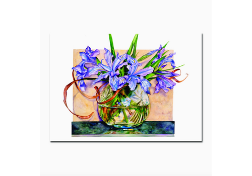  Allport Editions Wild Iris in Bowl Sympathy Card 