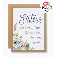 Plantable Seed Card Sisters Are Like Different Flowers