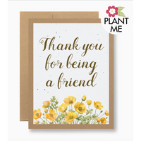 Plantable Seed Card Thank You for Being a Friend
