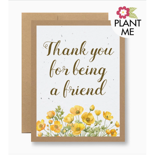 Seedy Cards Plantable Seed Card Thank You for Being a Friend 