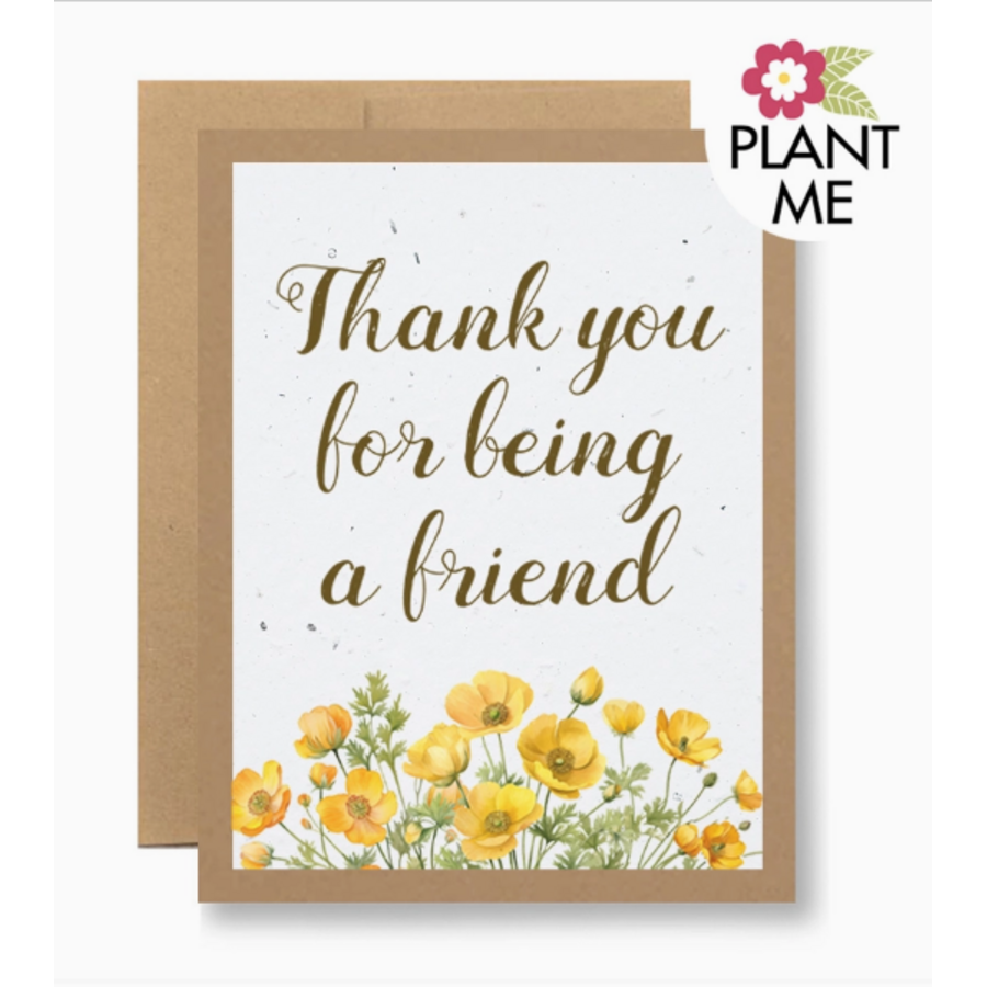 Plantable Seed Card Thank You for Being a Friend