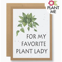 Plantable Seed Card Favorite Plant Lady