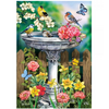 Birdbath in Bloom House Flag