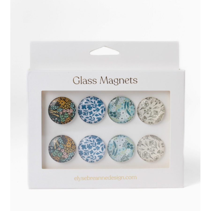 Set of 8 Boxed Glass Magnets