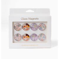 Set of 8 Boxed Glass Magnets