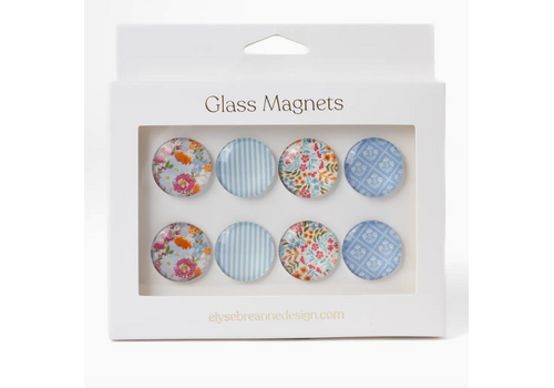  Elyse Breanne Design Set of 8 Boxed Glass Magnets 