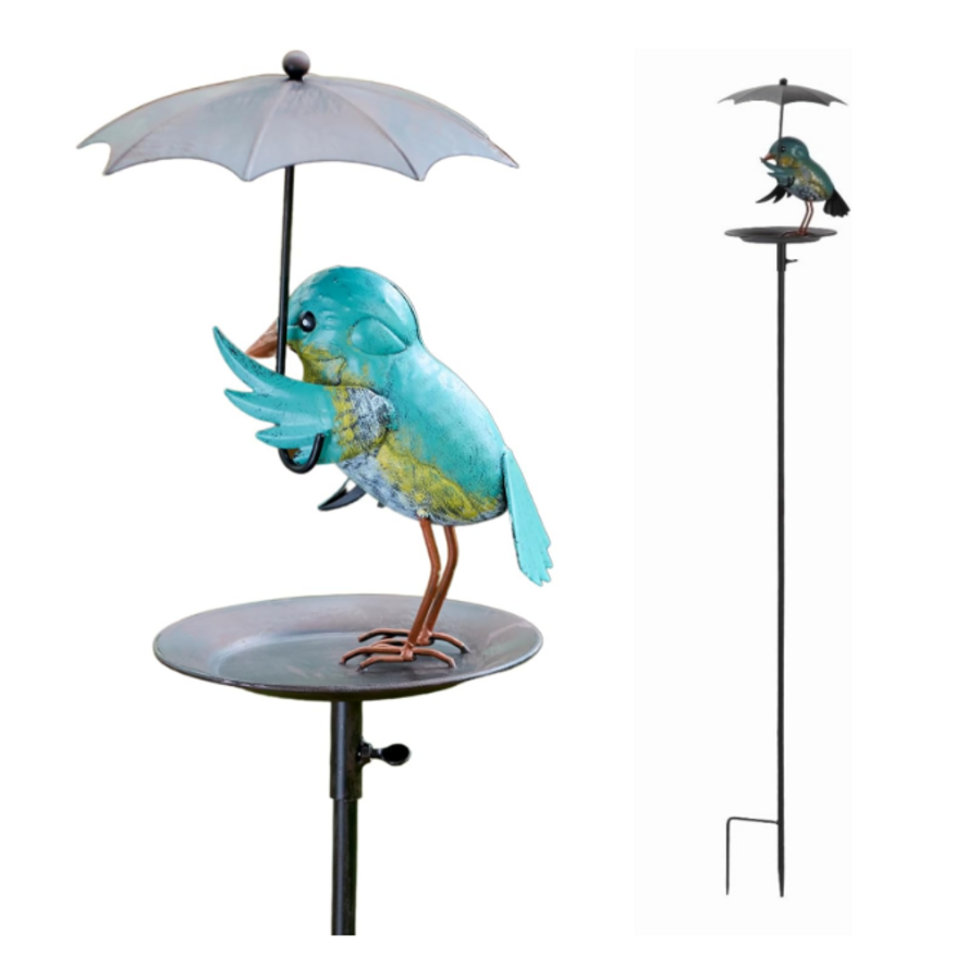Bird Feeder Rainy Day Bluebird