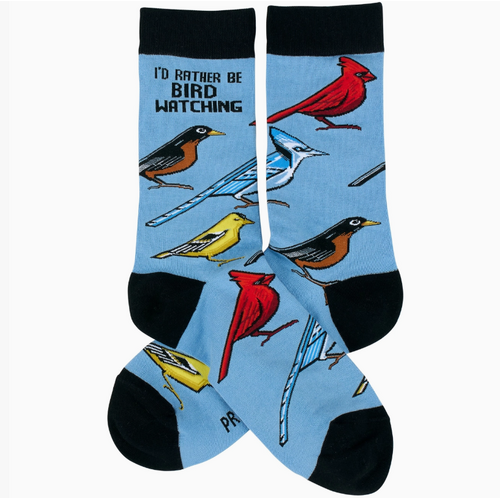  Primitives by Kathy I'd Rather Be Bird Watching Socks 