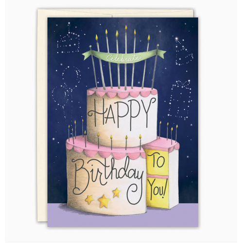  Biely & Shoaf Celestial Cake Birthday Card 