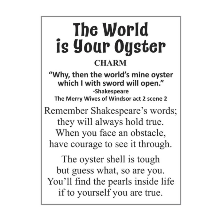 The World is Your Oyster Charm
