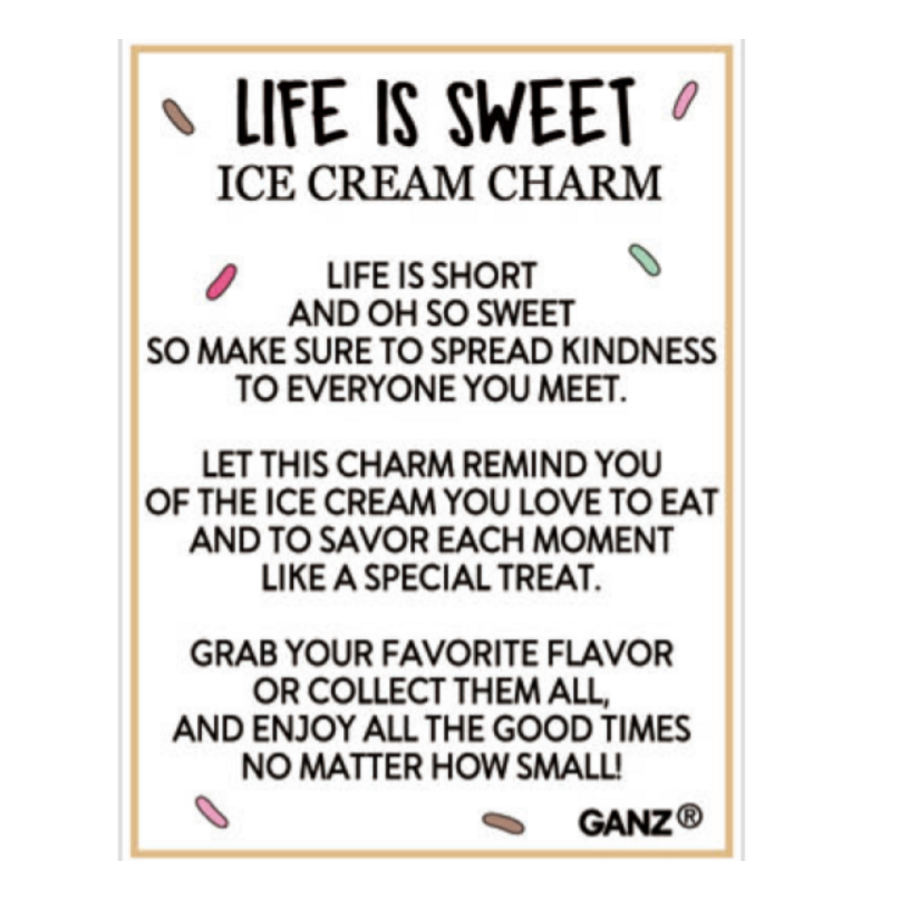 Life is Sweet Ice Cream Charm