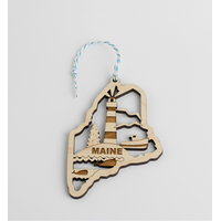 Maine State Christmas Ornament Lighthouse