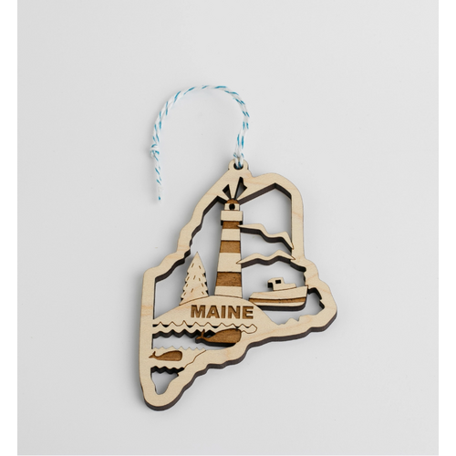  163 Design Company Maine State Christmas Ornament Lighthouse 